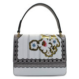 Top Fashion Flower Stitching Embroidery Chain Lady Handbag