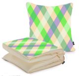 100% Polyester Travel Blanket & Throw Pillow 2 in 1