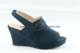 Peep Toe Wedge Sandal Fashion Lady Shoes for Summer