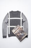 Wholesale Long Sleeve Round Neck Cable Knitting Men Sweater