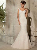 Fashion Sleevelss Lace Mermaid Wedding Bridal Dress