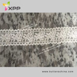 002off White Beaded Embroidery Bridal Webbing Lace