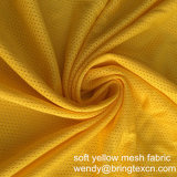 Soft Yellow Mesh Fabric for Sportswear