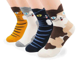 Custom Fashionable Jacquard Cartoon Rib Cuff Sock in Various Designs and Sizes