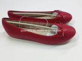 Chinese Red Snake PU Ballerinas Shoes for Ladies