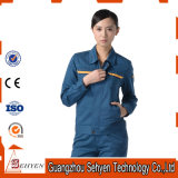 65%Polyester and 35%Cotton Custom Design Factory Worker Uniform with Green-Blue