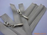 Gray Open End Nylon Long Chain Zipper