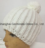 Hot Selling Fashion Knitting Hat with Pompom Winter Knitting (Hjb036)
