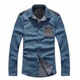 Men's Clothing 100%Cotton Woven Y/D Mini Plaid Shirt (RTS14019)