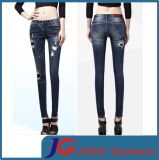 Special Scratch Fashion Girl Supper Slim Jeans (JC1182)