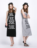 Summer Alphabet Printing High Cotton Sleeveless Girl Dress