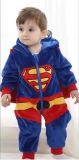 Baby Clothes, 100% Polyester Fleece Shaped Romper / Superman 