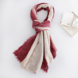 Lady Two Tone Block Color Viscose Scarf (YKY1128)