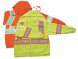 High Visibility Safety Warmer Hoodie with Polar Fleece for Winter
