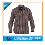 Mens Yarn Dyed Checked Long Shirt with High Quality