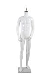 Bright White Male Mannequin with Cap
