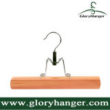 Natural Non Processed Cedar Wood Skirt Hanger with Matel Hook