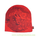 100% Acrylic Printed Winter Beanie Knitted Hat