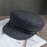 Leisure Grey Wool Militiary Hat with Customed Logo and Design
