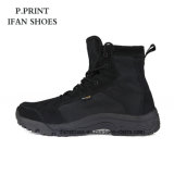 Black Army Boots for Military Combat with Waterproof Effect