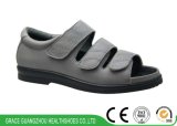Grey Women Casual Sandal Orthopedic Leather Shoes for Comfortable Wearing