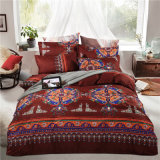Microfiber 4 Piece Bohemian Ethnic Style Bedding Sets Boho Duvet Cover Set