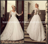 Retro Wedding Ball Gown Lace 3/4 Sleeves Bridal Wedding Dress L15317