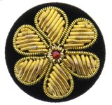 Handmade India Bullion Wire Embroidery Badge/Patch/Emblem for Garment