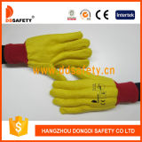 Ddsafety 2017 Golden Yellow Chore Glove Knitted Wrist Safety Gloves