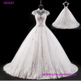 Sexy Beach Country Garden Bridal Gowns Lace Top Beaded Wedding Dress 2018