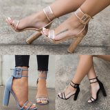 Wish Platform Hot Selling Sandle High Heel 8cm Size 34-43 Elegant Summer Sandal