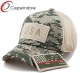 100% Cotton Unifrom Military Baseball Cap with Custom Velcro Patch