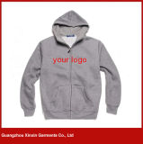 Fashion Model Top Quality Embroidered Patch Casual Hoodie with Zipper (T50)