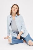 Hot Sale Casual Styles Maternity Bleach Denim Shirts for Your Own Logo