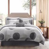 Comforter Duvet Cover Printed Grey Bedding Set