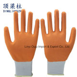 Orange Latex Foam Coated Labor Protective Industrial Work Gloves