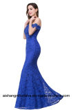 Elegant Crystal Beaded Lace Mermaid Long Evening Dress