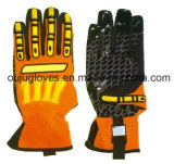 Anti Cut Oil Safety Gloves TPR Back Cut Resistant Impact Gloves