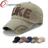 Washed Denim Baseball Cap/Hat with 3D or Flat Embroidery