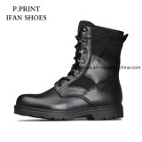 China Factory Black Army Boots Men Leather Upper