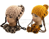 Fashion New Design Hand Knit Pineapple Winter Pom Pom Hat