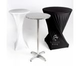 Wholesale Banquet Used Hotel Bar Lycra Spandex Cocktail Table Cover