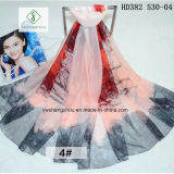 200*150cm New Design Chiffon Silk Printed Shawl Fashion Lady Scarf