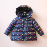 Apparel Printed Flower Girl Coat for Children Winter Clothes