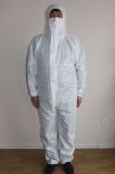 White Disposable Work Coverall Microporous Breathable