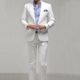 Custom Slim Fit Cotton Silk Suit, OEM Suits for Man