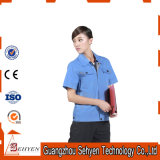 Garment Factory Export Workers Wear Work Uniform with Short Sleeve