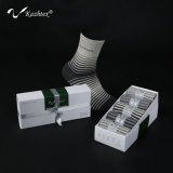 Anti-Bacterial Stripe Stitching Colors Cotton Socks with Silver Fiber for Men