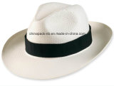 Classics White Panama Fedora Paper Straw Hats (CPA_90052)
