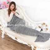 Warm 70% Orlon and 30% Cotton Fabric Mermaid Tail Blanket
